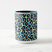 ネオンヒョウの斑点パターン マグカップ (中央)