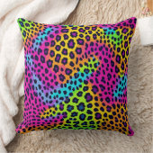 ネオンヒョウ柄 クッション (ブランケット)