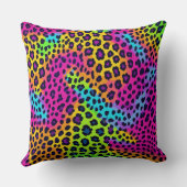 ネオンヒョウ柄 クッション (裏面)