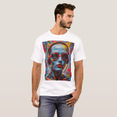 ネオンビジョンを持つサイボーグミューズ Tシャツ (正面フル)
