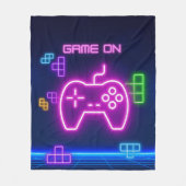 ネオンビデオゲーマーでゲーム フリースブランケット (正面)