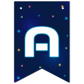 ネオンビデオゲームアーケードハッピーバースデー バンティングフラッグ (第3の旗)