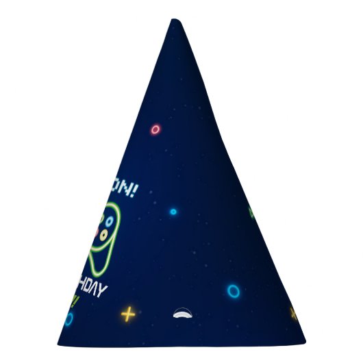 ネオンビデオゲームアーケード誕生日 パーティーハット (右)