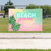 ネオンビーチお願いします ブライズメイド ピンク グラデーション 横断幕 (インサイチュ)