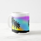 ネオンビーチスカイスアット鍵ウエスト コーヒーマグカップ (正面左)