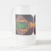 ネオンビールサインフロステッドビールマグカップ フロストグラスビールジョッキ (正面左)