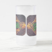 ネオンビールサインフロステッドビールマグカップ フロストグラスビールジョッキ (中央)