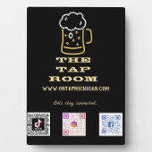 ネオンビールマグソーシャルメディアQRコードプラーク フォトプラーク (正面)