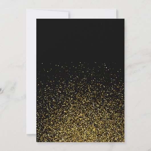 ネオンピエレガントックレトロ金ゴールドスウィート16th誕生日 招待状 (裏面)