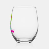 ネオンピューク＆ラリー ステムレスワイングラス | パーティー ステムなしワイングラス (左)