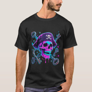 ネオンピラットスカル Tシャツ