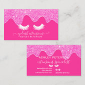 ネオンピンガーリークのグリッターがまつげを落とす 名刺 (正面/裏面)