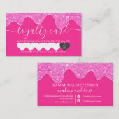 ネオンピンガーリークグリッタードリップスシックハート化粧 ロイヤリティカード (正面/裏面)