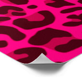 ネオンピンキヒョウ柄 ポスター (角)