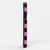 ネオンピンクとブラックチェッ市松模様にカーボードヴィンテージ Case-Mate iPhoneケース (裏面/右)