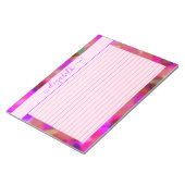 ネオンピンクと紫の抽象芸術水色 ノートパッド (アングル)