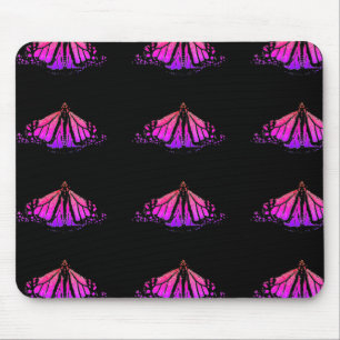 ネオンピンクと紫の(昆虫)オオカバマダラ、モナークの全のまわりに体 マウスパッド