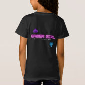 ネオンピンクと緑のビデオゲーマーTシャツでのゲーム Tシャツ (裏面)