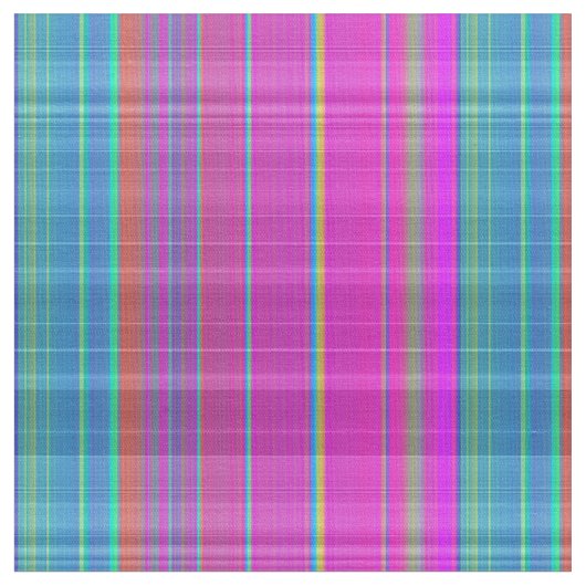 ネオンピンクと青のプライド生地 ファブリック (クローズアップ)