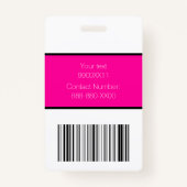 ネオンピンクと黒のグラデーションVIPイベント バッジ (裏面)