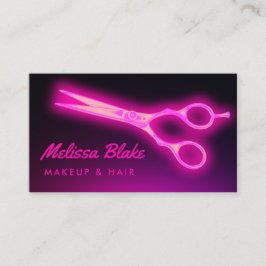 ネオンピンクのはさみ名刺 名刺