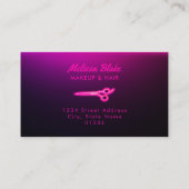 ネオンピンクのシザーズロゴ名刺 名刺 (裏面)