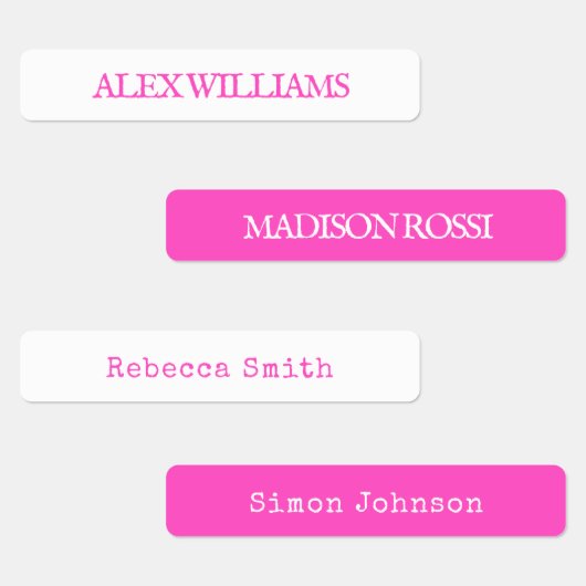 ネオンピンクのタイプライター | 防水名ラベル ラベル (グループ)