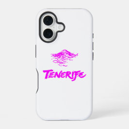 ネオンピンクのテイデ山 テネリフェ島の火山 iPhone 16ケース