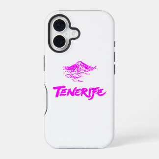 ネオンピンクのテイデ山 テネリフェ島の火山 iPhone 16ケース