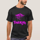 ネオンピンクのテイデ山 テネリフェ島の火山 Tシャツ (正面)