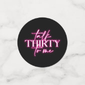 ネオンピンクのトロピカルトーク30歳の誕生日 コンフェッティ (スモール正面)