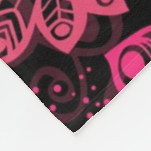 ネオンピンクのバットフライ フリースブランケット (角)