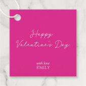 ネオンピンクのバレンタインデー フェイバータグ (正面)