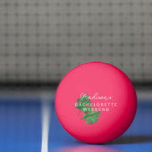 ネオンピンクのビーチでの独身最後の夜のゲーム 卓球ボール (ネット)