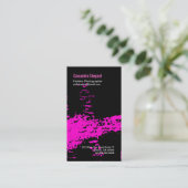 ネオンピンクのペンキの名刺 名刺 (スタンド正面)
