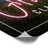 ネオンピンクのボックウッド卒業写真クラス ポスター (角)