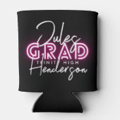 ネオンピンクのライトクラス24卒業パーティー 缶クーラー (裏面)