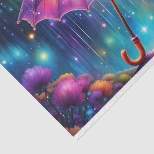 ネオンピンクの傘お洒落のデカップージ紙 薄葉紙 (詳細)