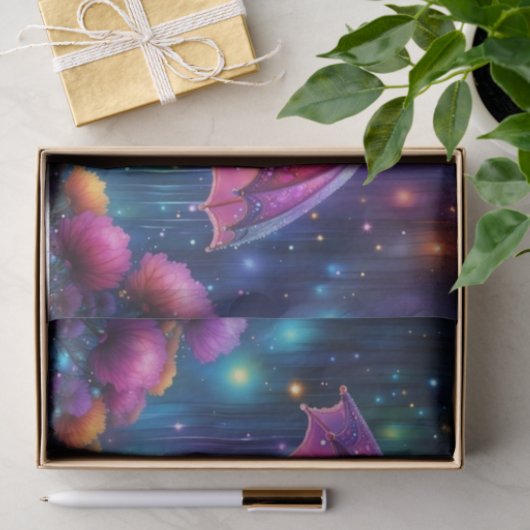 ネオンピンクの傘お洒落のデカップージ紙 薄葉紙 (ギフト)