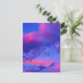 ネオンピンクの夕焼け ポストカード (スタンド正面)