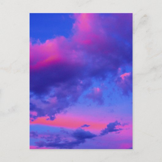 ネオンピンクの夕焼け ポストカード (正面)