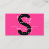 ネオンピンクの後気にのWAX 名刺 (正面)