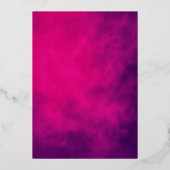 ネオンピンクの煙のfoil招待状 - カスタマイズ可能 箔招待状 (正面)