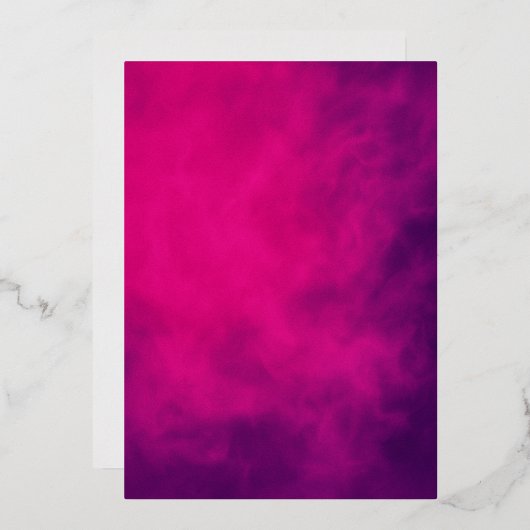 ネオンピンクの煙のfoil招待状 - カスタマイズ可能 箔招待状 (正面/裏面)