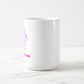 ネオンピンクの花柄 - アートコーヒーマグ コーヒーマグカップ (中央)