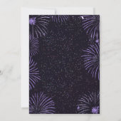 ネオンピンクの花火新年 招待状 (裏面)