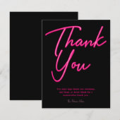 ネオンピンクの輝くありがとう 招待状 (正面/裏面)