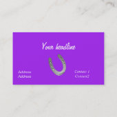 ネオンピンクの馬のトロッコ 名刺 (裏面)