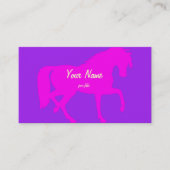 ネオンピンクの馬のトロッコ 名刺 (正面)