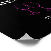 ネオンピンクの鶏パーティーワインウェルカムサインポスター ポスター (角)